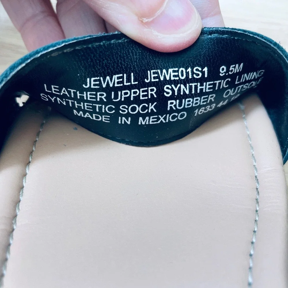 Steve‎ Madden Jewell Black Leather Cork Wedge Espadrille Sandals Women's 9.5M